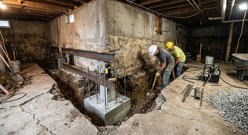Basement Underpinning in Andover, MA