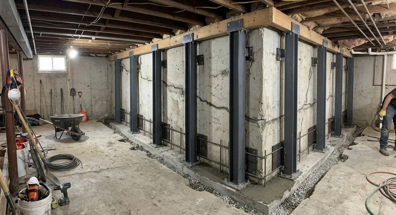 Basement Underpinning in Andover, MA