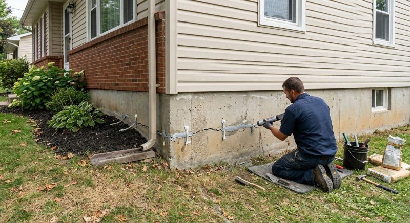 Cracked Foundation Repair in Acton, MA