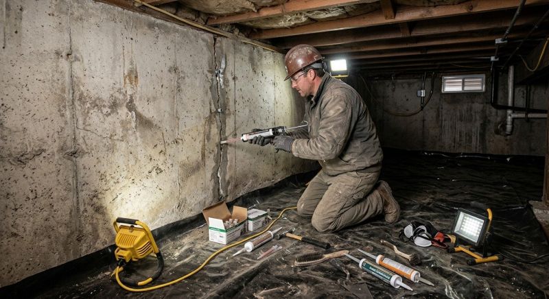 Cracked Foundation Repair in Exeter, NH
