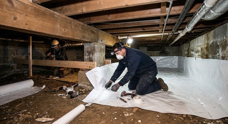 Crawl Space Leveling in Andover, MA