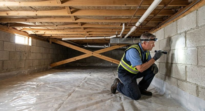 Crawl Space Leveling in Andover, MA