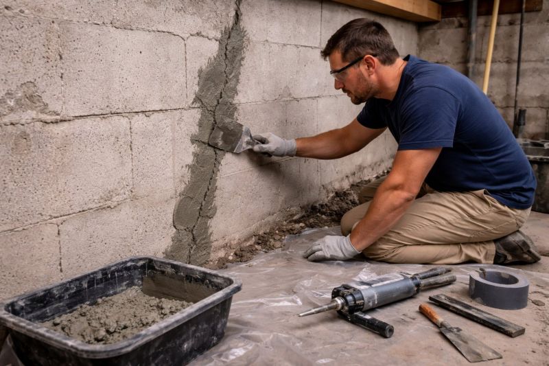 Foundation Crack Repair in Hudson, NH