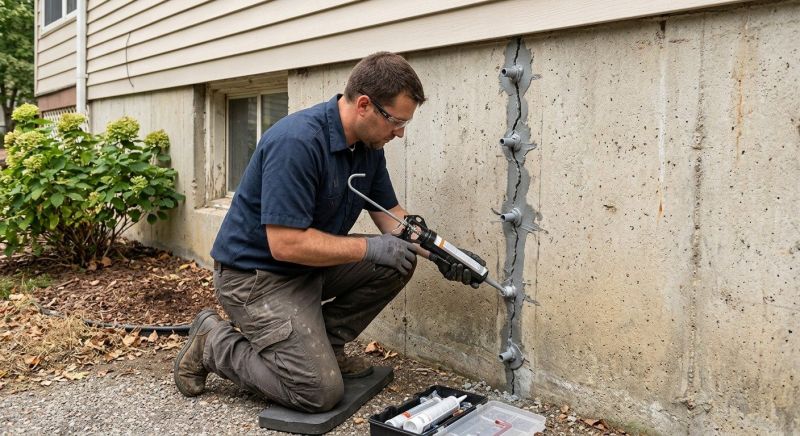 Foundation Crack Sealing in Andover, MA
