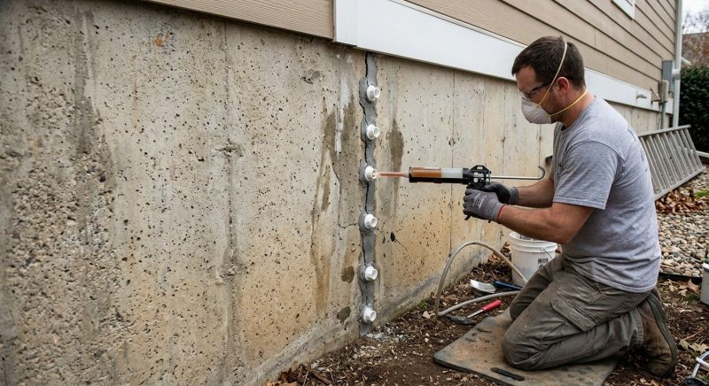 Foundation Crack Sealing in Andover, MA