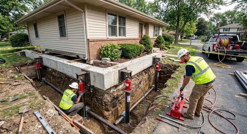 Foundation Jacking in Groveland, MA