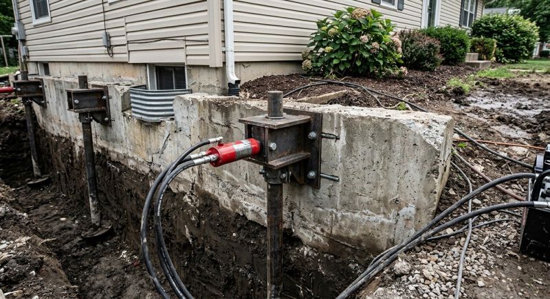 Foundation Pier Leveling in Andover, MA