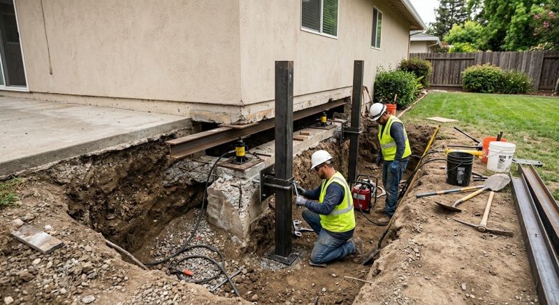 Foundation Pier Repair in Andover, MA