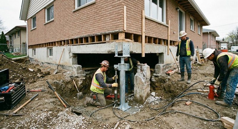 Foundation Pier Repair in Andover, MA