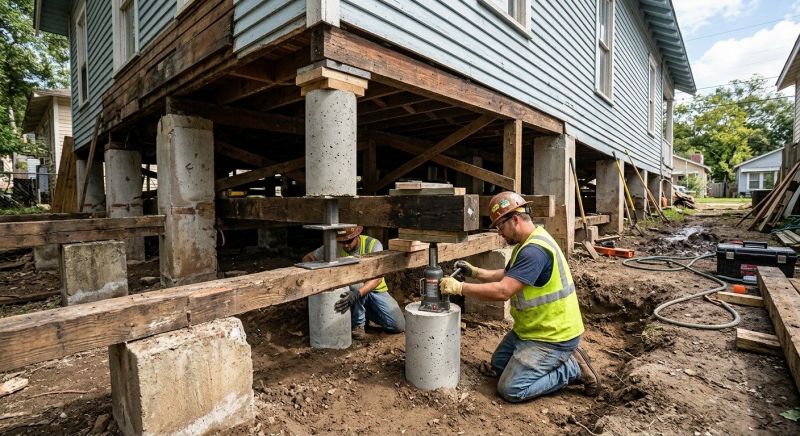 Foundation Pier Repair in Andover, MA