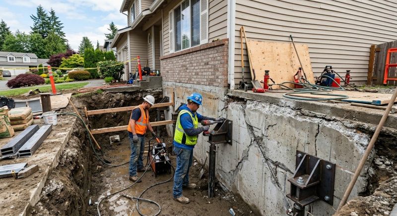 Foundation Stabilizing in Lincoln, MA