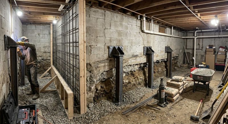 Foundation Stabilizing in Sandown, NH