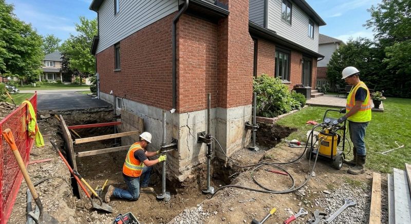 House Underpinning in Andover, MA