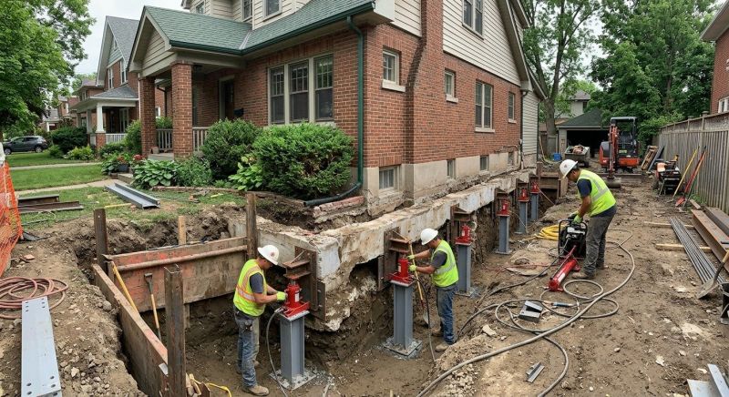 House Underpinning in Andover, MA