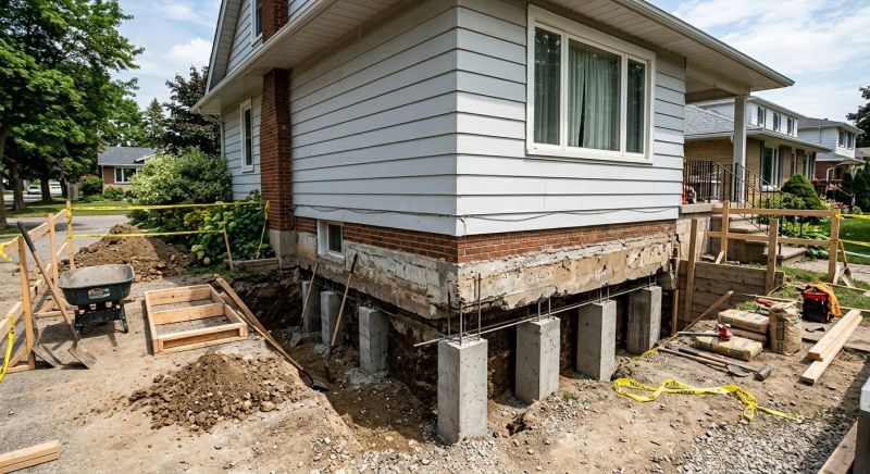 House Underpinning in Andover, MA