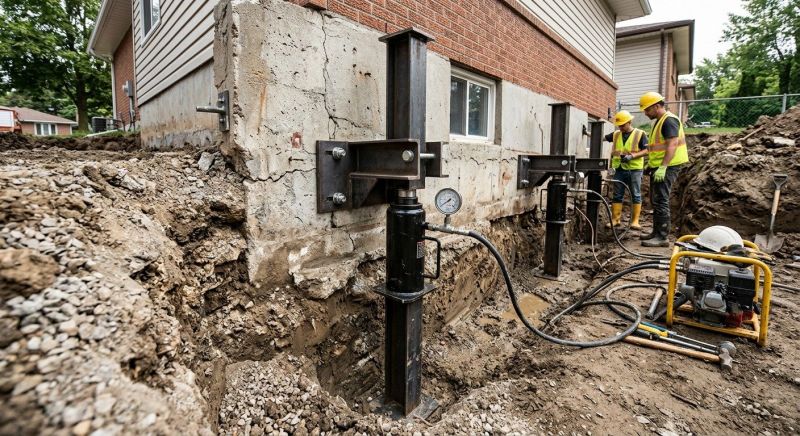Sinking Foundation Lifting in Andover, MA