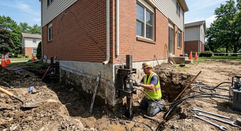 Sinking Foundation Repair in Arlington, MA