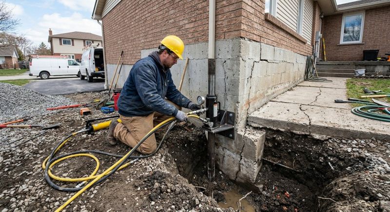 Sinking Foundation Repair in Hampstead, NH