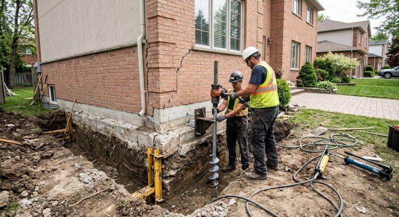 Sinking Foundation Repair in Seabrook, NH